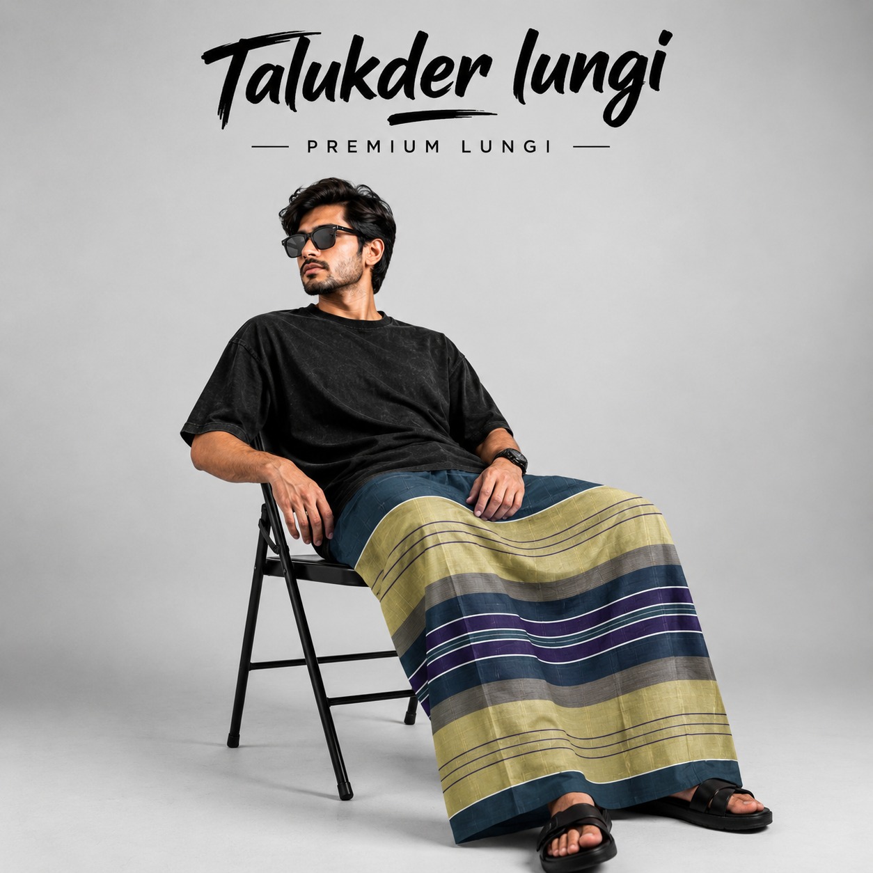Talukdar Lungi C5507-C   – Premium Cotton (5.5 Hand)